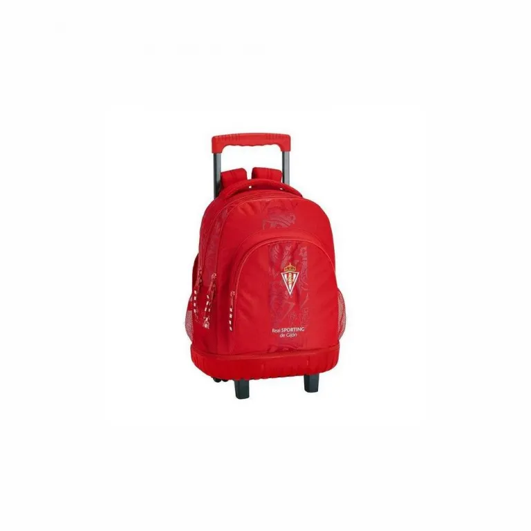 Mp Omp Real sporting de gijn Kinder-Rucksack mit Rdern Compact Real Sporting de Gijn Rot Ergonomisch Backpack