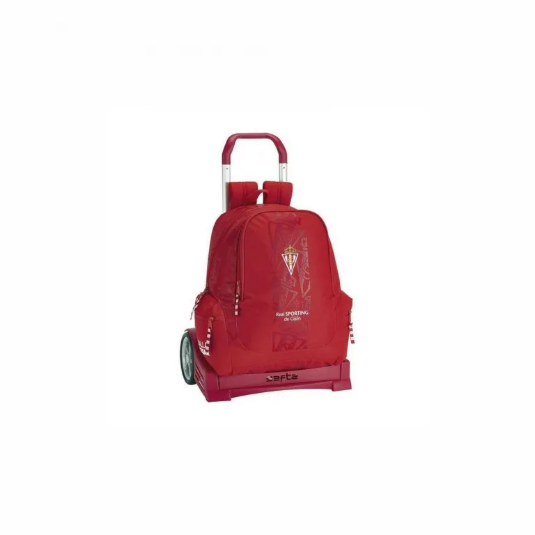 Real sporting de gijn Kinder-Rucksack mit Rdern Evolution Real Sporting de Gijn Rot Ergonomisch Backpack