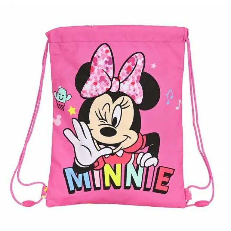 Minnie mouse Rucksacktasche mit Bndern Minnie Mouse 26 x 34 x 1 cm