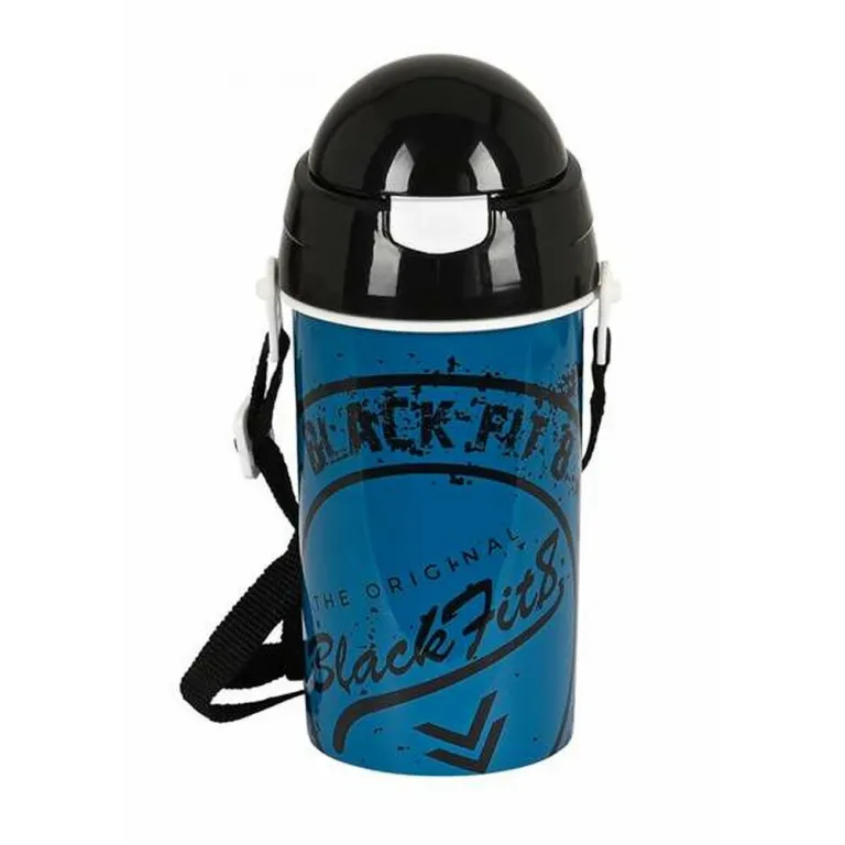 Blackfit8 Wasserflasche BlackFit8 Stamp Blau 500 ml
