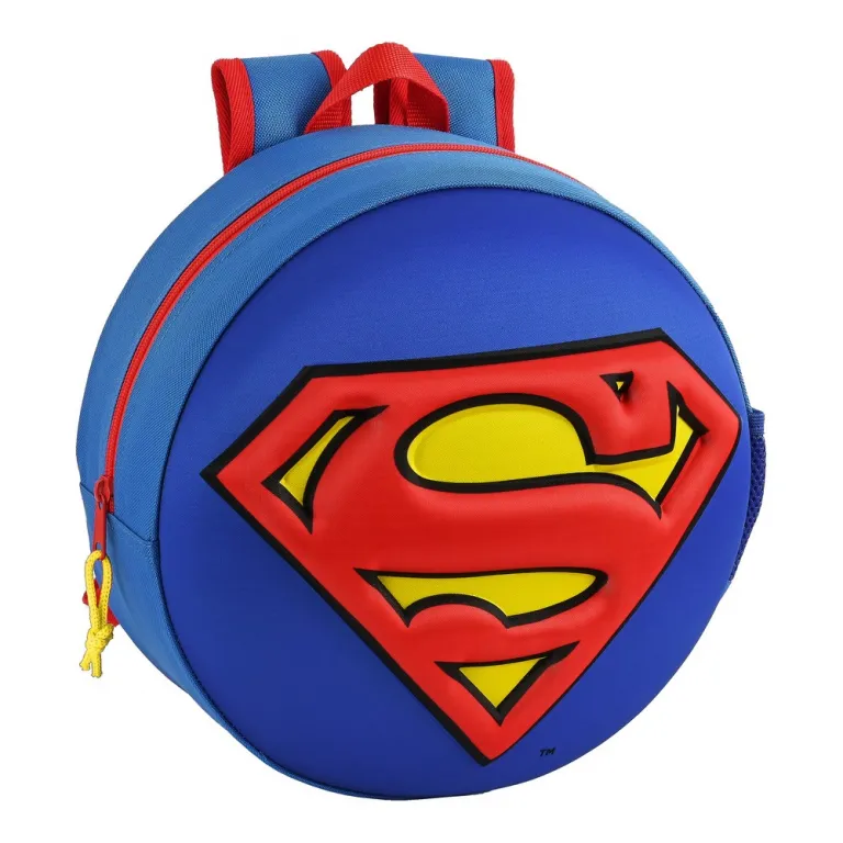Superman Kinderrucksack 3D Rot Blau Gelb 10 L 31 x 31 x 10 cm