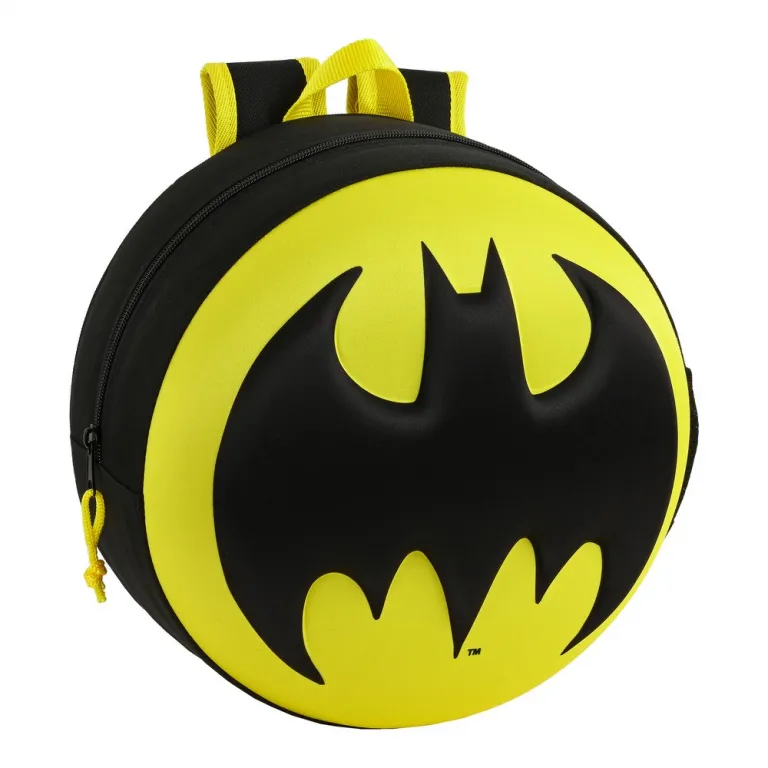 Batman Kinderrucksack 3D Schwarz Gelb 10 L 31 x 31 x 10 cm