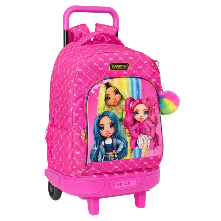 Rainbow high Kinder-Rucksack mit Rdern Rainbow High Pink 33 x 45 x 22 cm