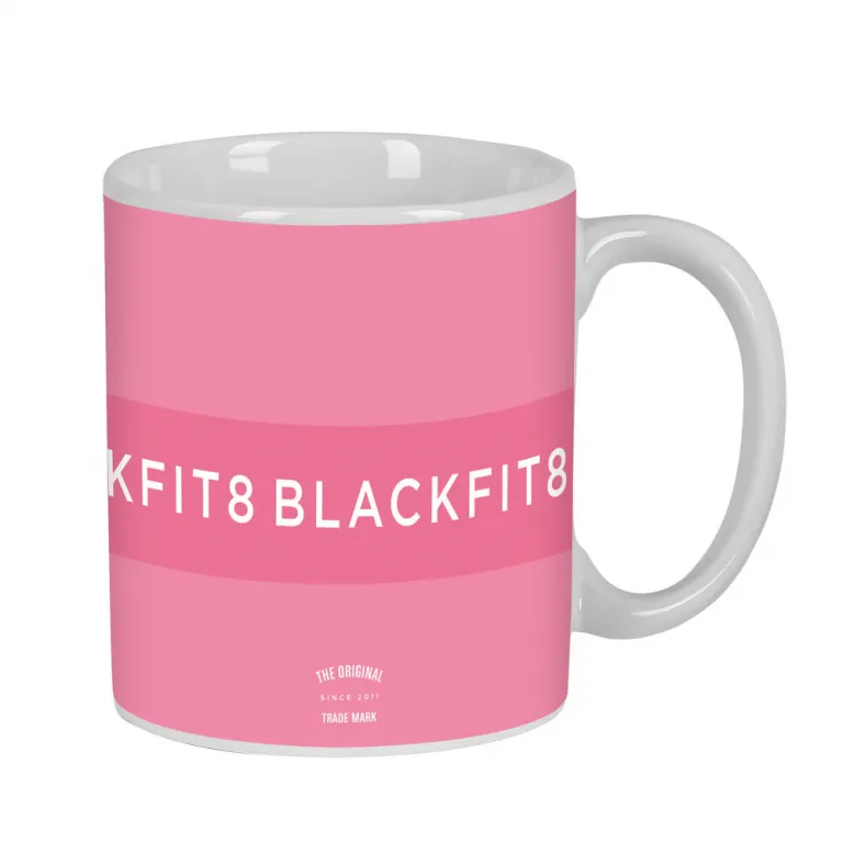 Blackfit8 Henkelbecher BlackFit8 Glow up aus Keramik Rosa 350 ml