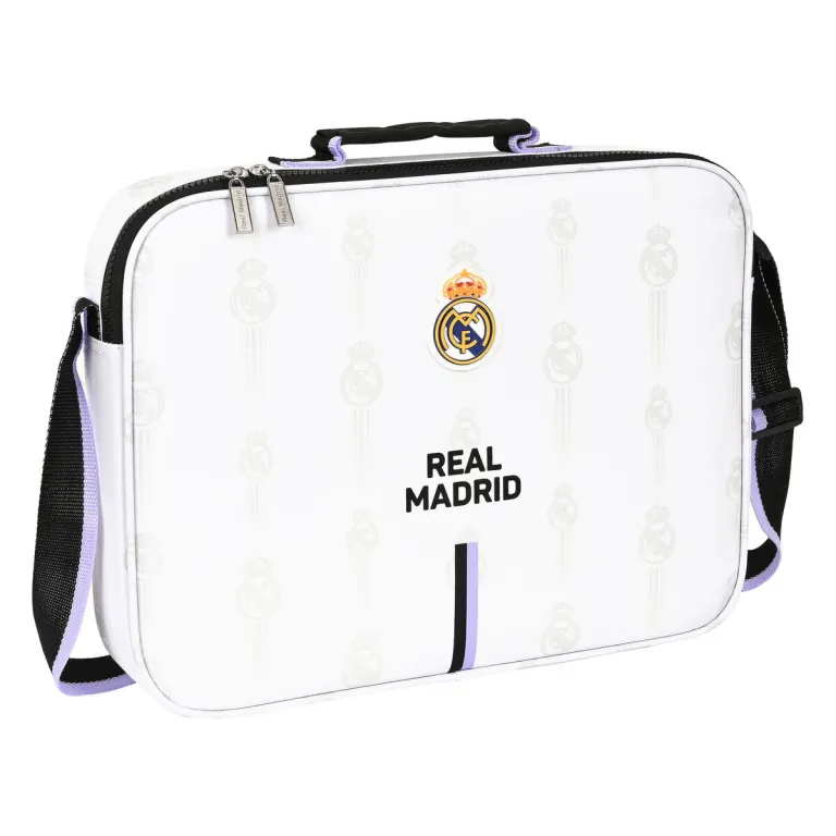 Real madrid c.f. Schultasche Real Madrid C.F. Schwarz Wei 38 x 6 x 28 cm