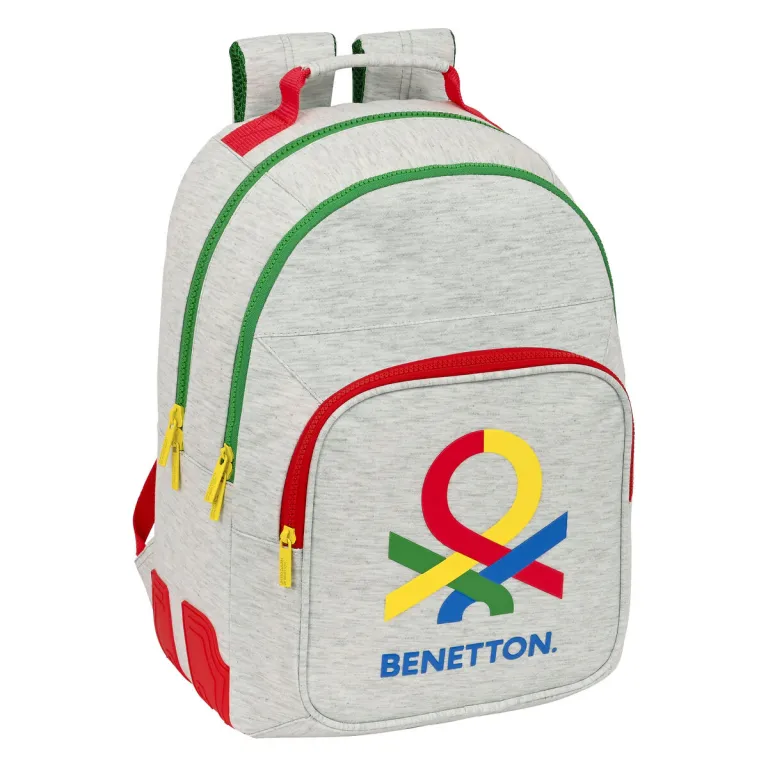 Benetton Kinder-Rucksack Pop Grau 32 x 42 x 15 cm