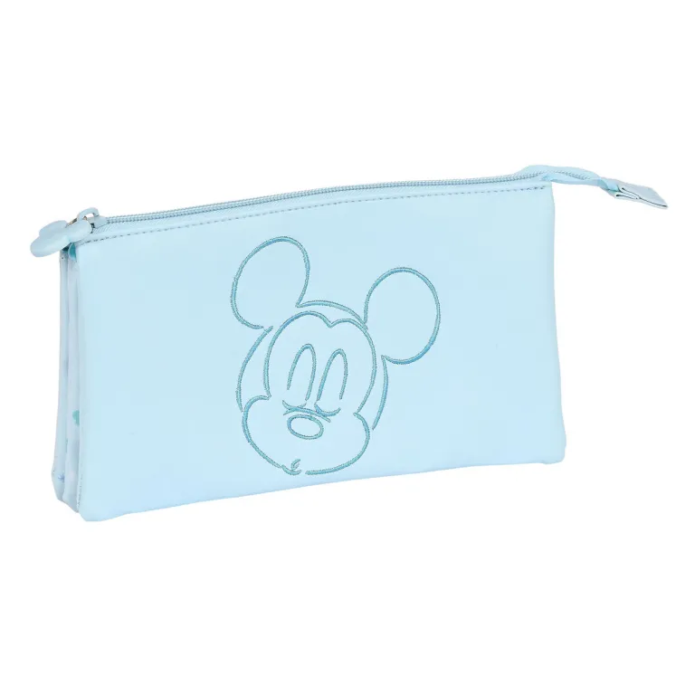 Mickey mouse clubhouse Mickey mouse Dreifaches Mehrzweck-Etui Mickey Mouse Clubhouse Baby Hellblau 22 x 12 x 3 cm
