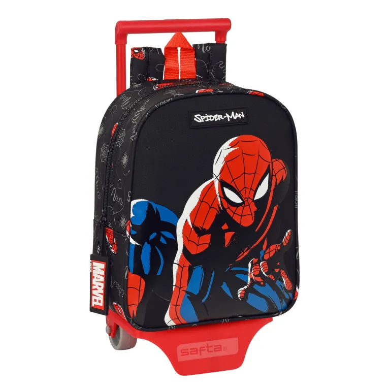 Spiderman Kinder Rucksack mit Rdern Hero Schwarz 22 x 27 x 10 cm