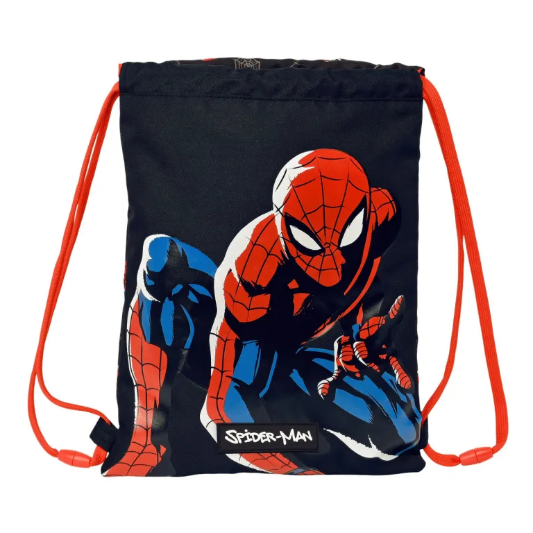 Spiderman Rucksacktasche mit Bndern Hero Schwarz 26 x 34 x 1 cm