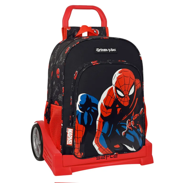 Spiderman Kinder-Rucksack mit Rdern Hero Schwarz 33 x 42 x 14 cm
