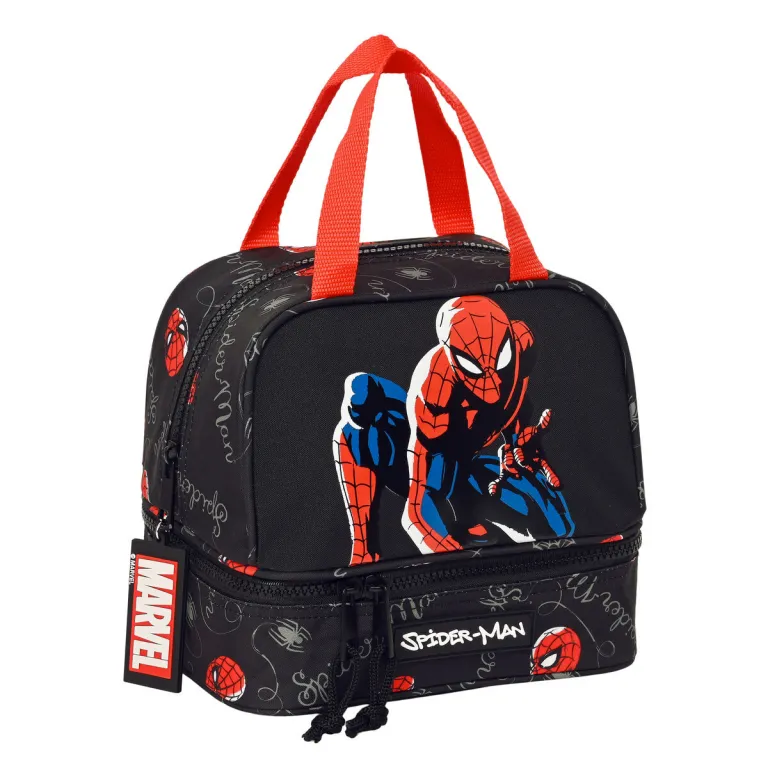 Spiderman Lunchbox Hero Schwarz 20 x 20 x 15 cm
