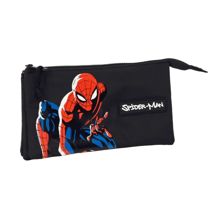 Spiderman Dreifaches Mehrzweck-Etui Hero Schwarz 22 x 12 x 3 cm