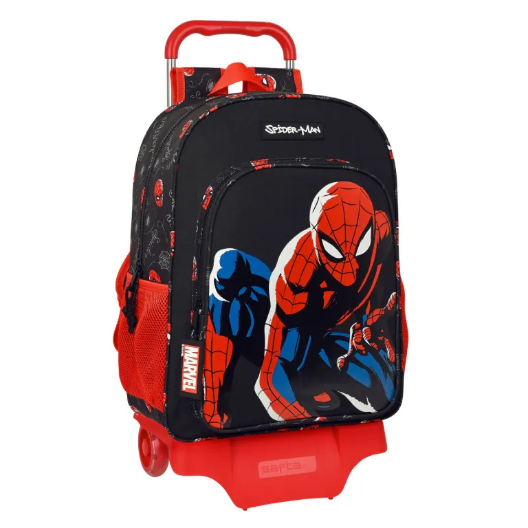 Spiderman Kinder Rucksack mit Rdern Hero Schwarz 33 x 42 x 14 cm