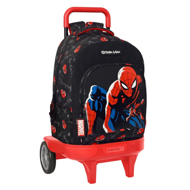 Spiderman Kinder-Rucksack mit Rdern Hero Schwarz 33 x 45 x 22 cm