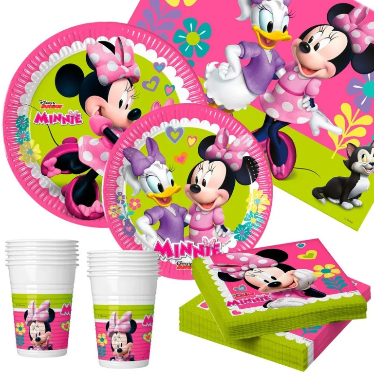 Minnie mouse Set Partyartikel Minnie Mouse Happy Deluxe 89 Stcke 16