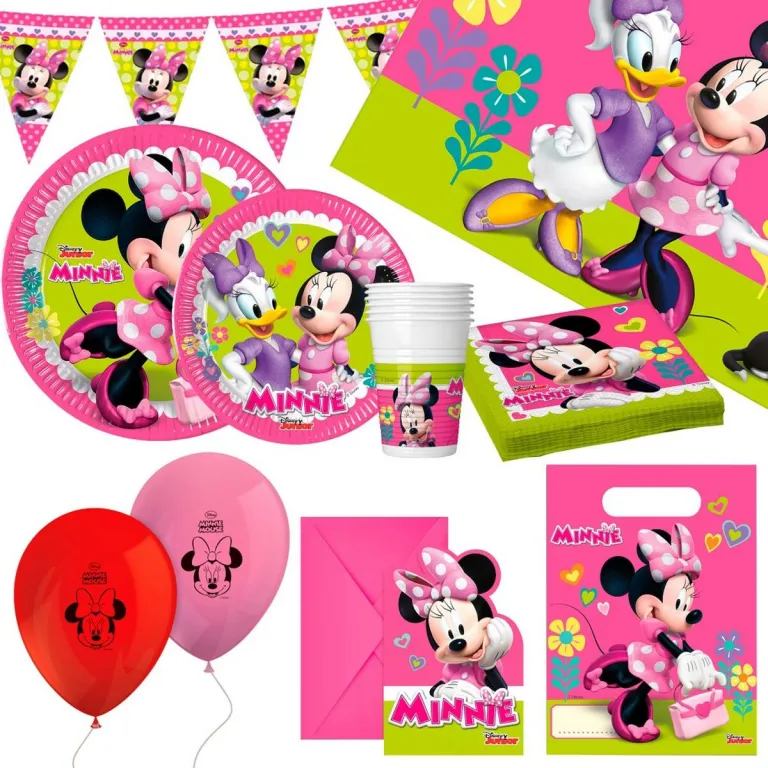 Minnie mouse Set Partyartikel Minnie Mouse 66 Stcke