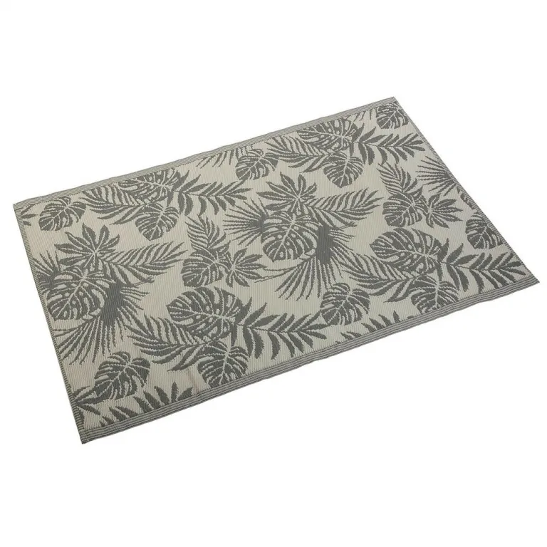 Teppich Hojas Grau Kunststoff 120 x 1 x 180 cm Teppich