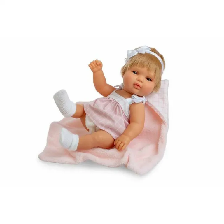 Berjuan Puppe Babypuppe Spielpuppe Baby-Puppe Puppe Baby Smile 496-21 Rosa