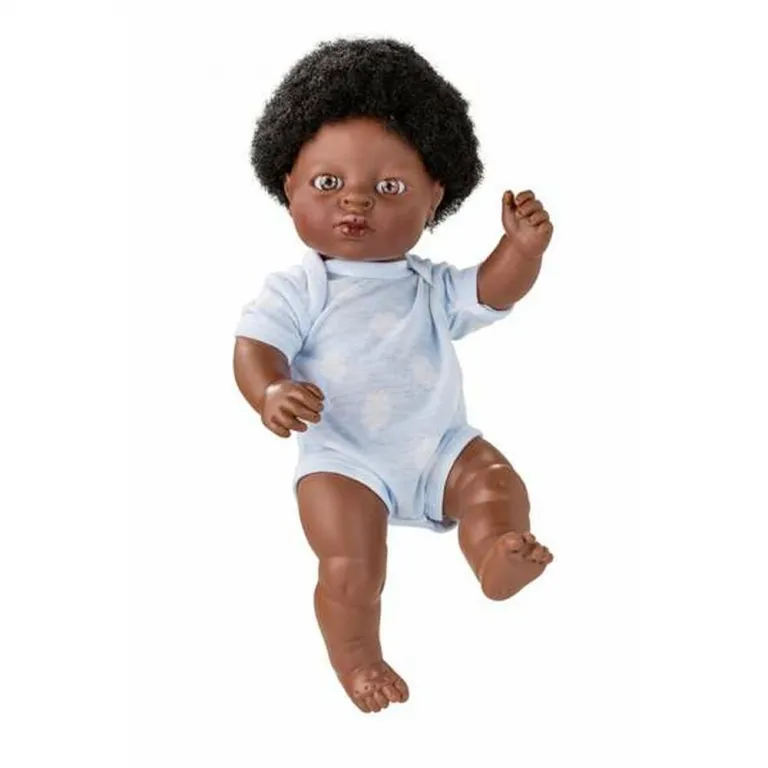 Berjuan Puppe Babypuppe Spielpuppe Baby-Puppe Puppe Newborn 38 cm Afrikanerin 38