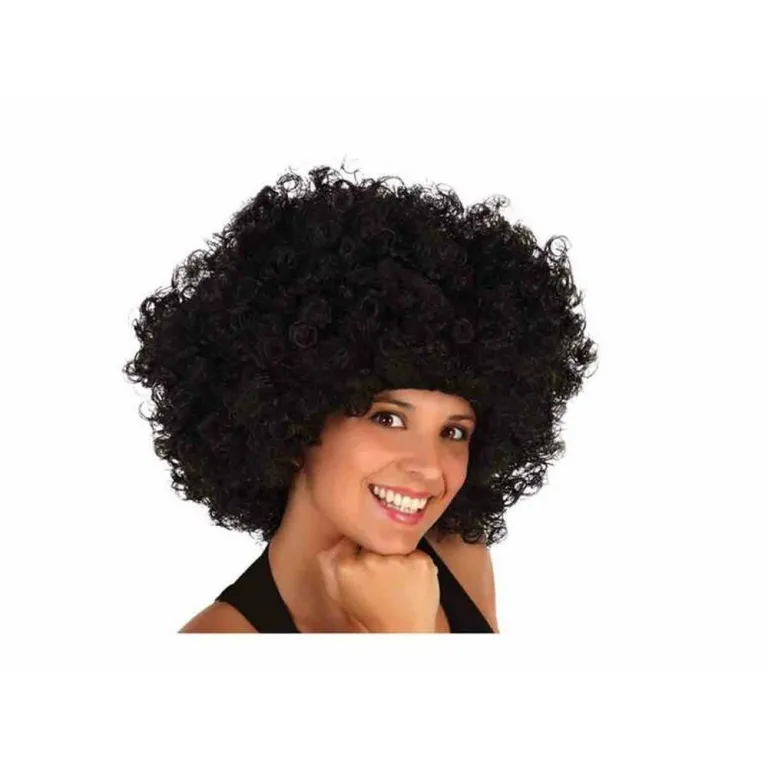 Kostmaccessoire Percke mit lockigem Haar Afropercke schwarz