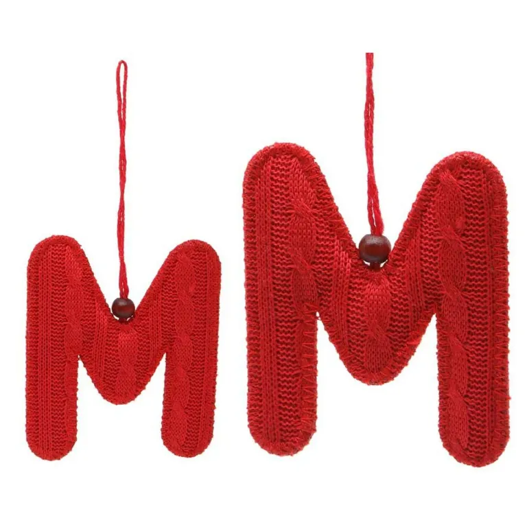 Weihnachtsschmuck Halsband Buchstabe M Textil