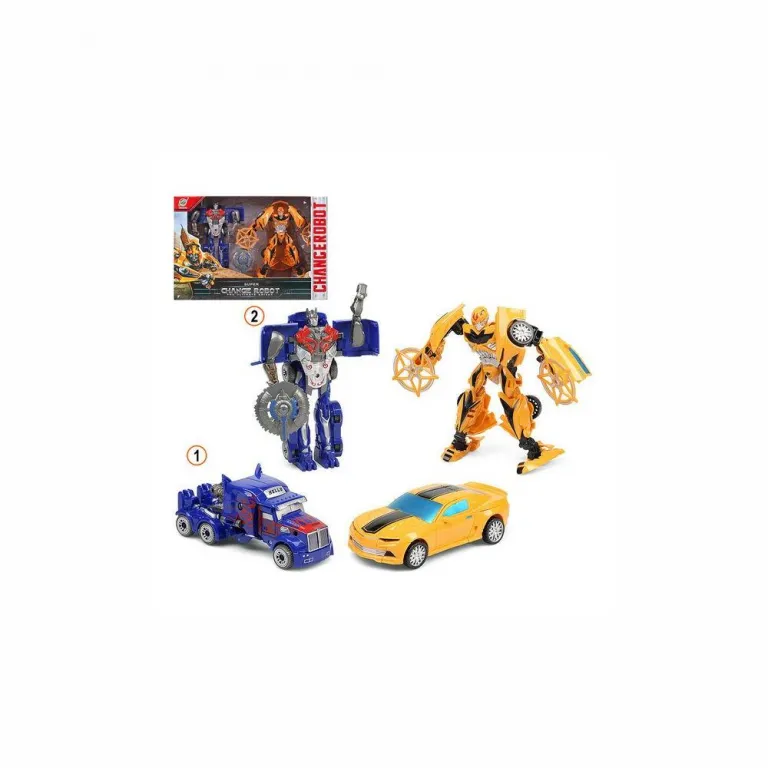 Umwandelbarer Super-Roboter Blau Gelb 111575 (2 teilig)