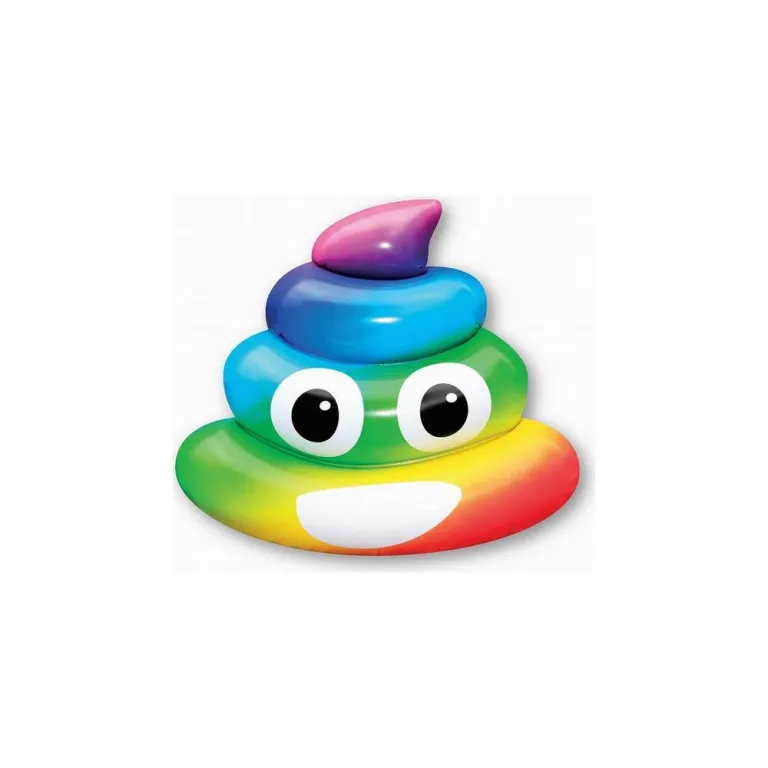 Luftmatratze Rainbow Poo (107 x 121 x 26 cm)