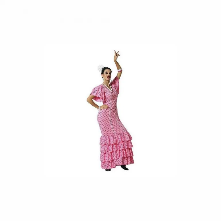 Verkleidung fr Erwachsene Sevillana Flamenco Rosa