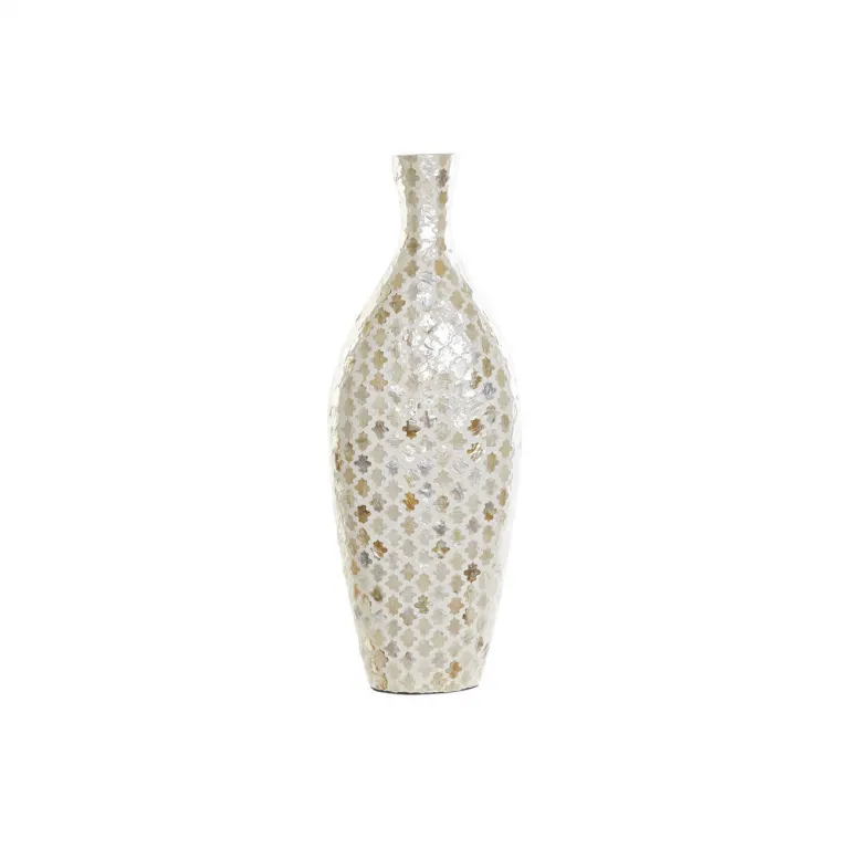 Dkd home decor Vase DKD Home Decor Braun Creme Bambus Perlmutt Araber 24 x 16 x 59 cm