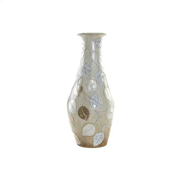 Dkd home decor Vase DKD Home Decor Braun Beige Glas Terrakotta Bali 25 x 25 x 60 cm