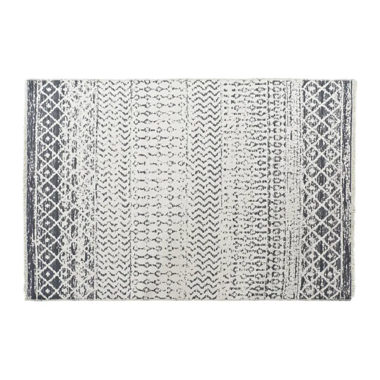 Dkd home decor Teppich DKD Home Decor Wei Grau Polyester Baumwolle 160 x 230 x 1 cm Teppich