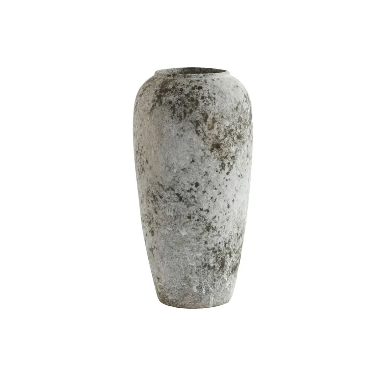 Home esprit Vase Home ESPRIT Braun Schwarz aus Keramik Antiker Finish 16 x 16 x 31 cm