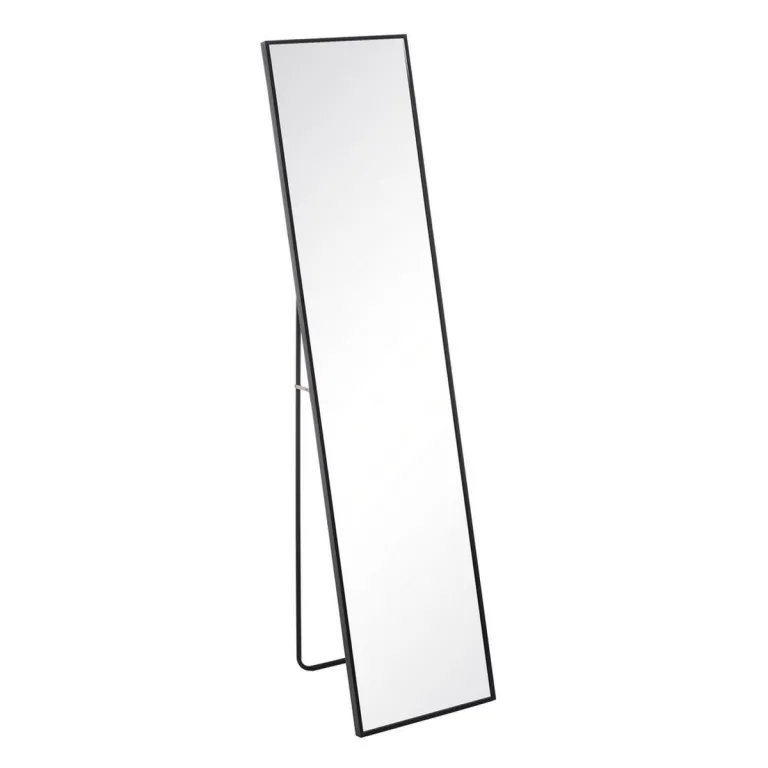 Spiegel 35 x 2,5 x 151 cm Glas Schwarz Aluminium Standspiegel Schlafzimmer