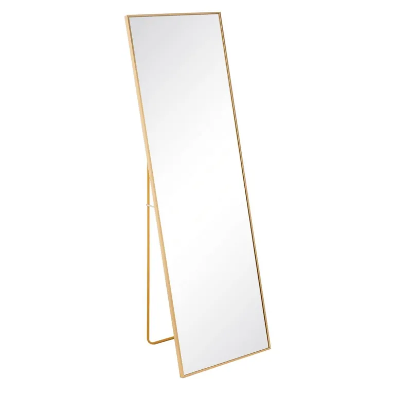 Spiegel 50 x 2,5 x 160 cm Glas Gold Aluminium