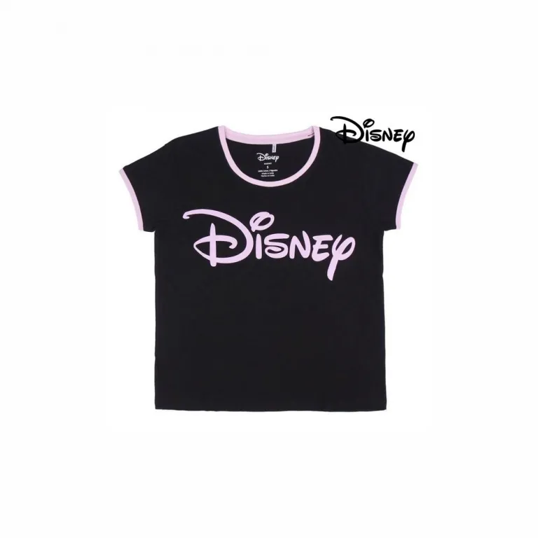 Disney Schlafanzug Shorty Sommer Pyjama 2-teilig Damen Schwarz pink Nachtwsche