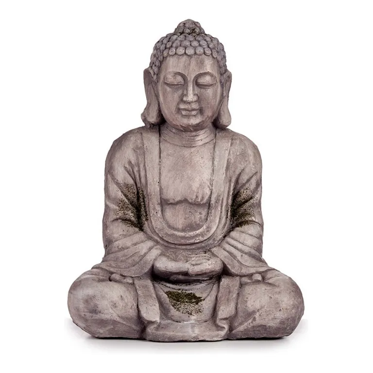 Dekorative Figur fr den Garten Buddha Grau Polyesterharz 25 x 57 x 42,5 cm