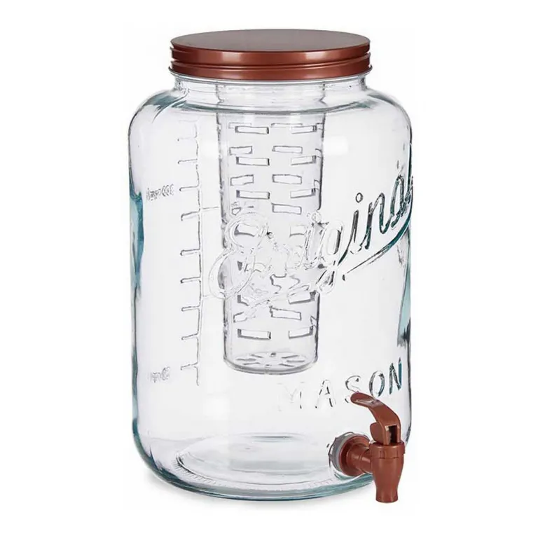 Kanne Durchsichtig Wasserhahn Khlgert Glas Metalldeckel 8 L Infuser-Einsatz