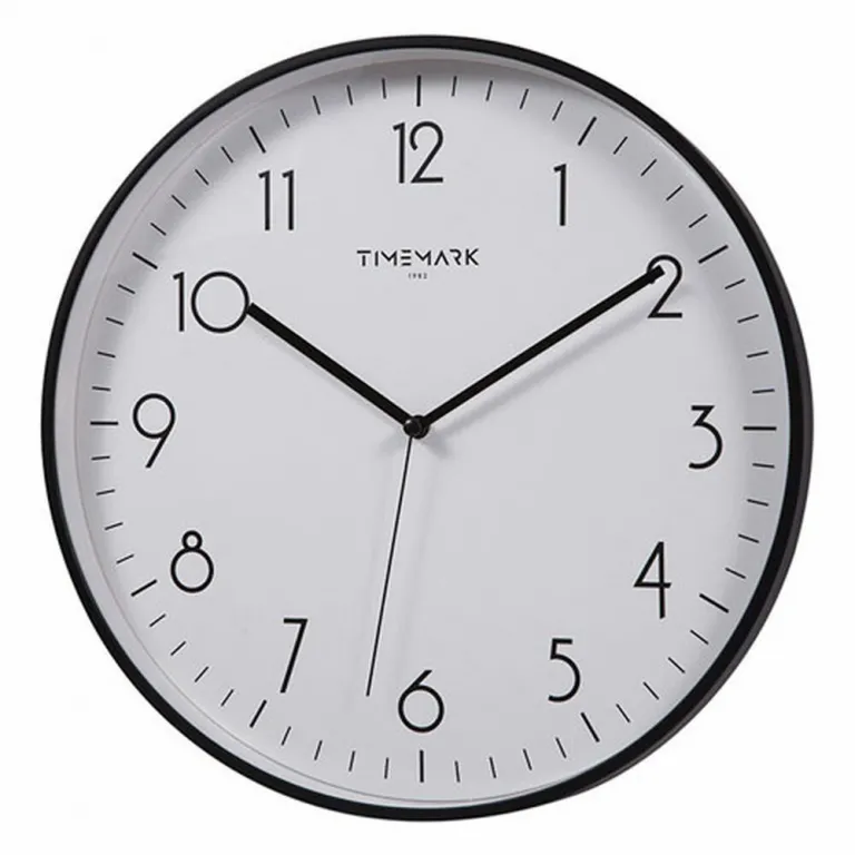 Timemark Wanduhr Schwarz 30 x 30 cm