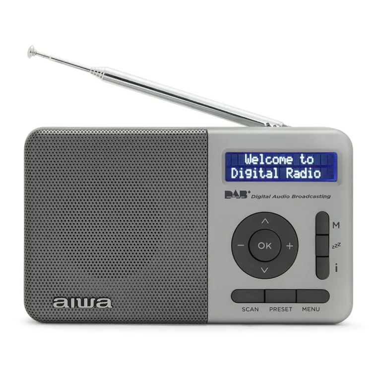 Aiwa Tragbares Digital-Radio RD40DABTN Grau FM DAB 