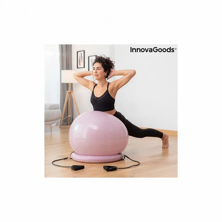 Innovagoods Yoga-Ball mit Stabilittsring und Widerstandsbndern Ashtanball InnovaGoods