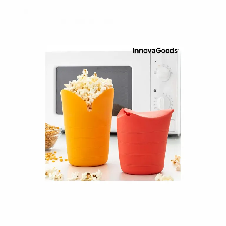 Innovagoods Popcorn-Bereiter, faltbar, Silikon Popbox InnovaGoods (2Er pack)