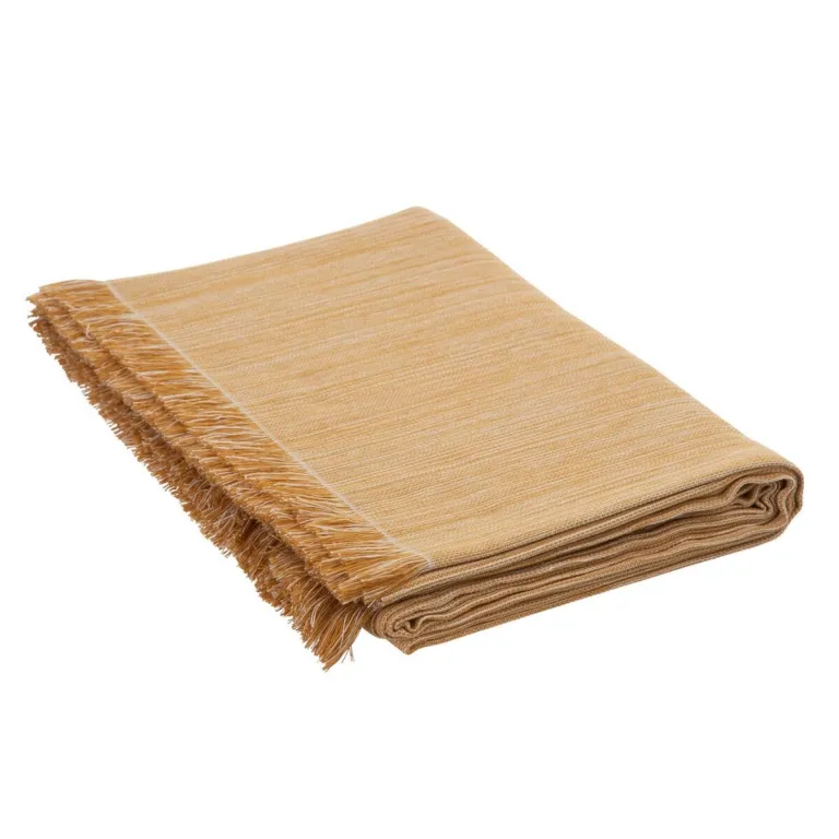 Tischdecke Beige Polyester 100 % Baumwolle Senf 150 x 200 cm