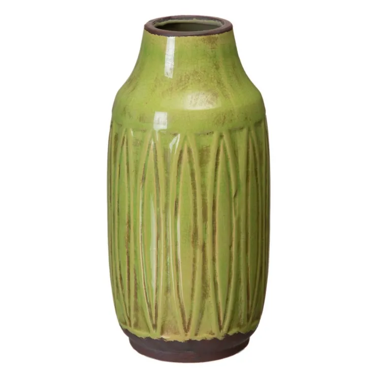 Vase aus Keramik Pistazienfarben 16 x 16 x 32 cm