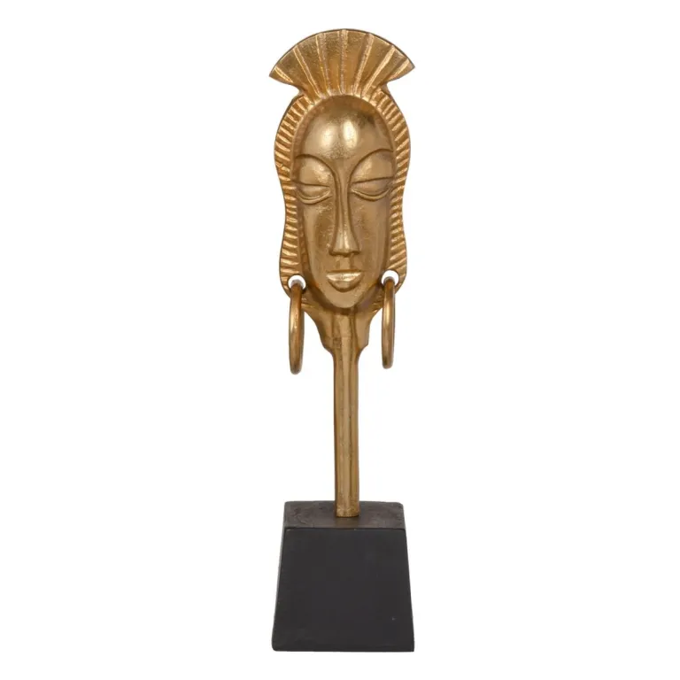 Deko-Figur 11 x 10,5 x 46 cm Schwarz Gold Afrikanerin
