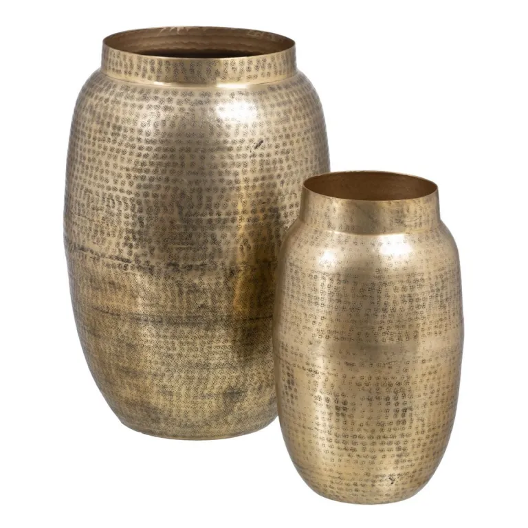 Vase 46 x 46 x 64 cm Gold Aluminium 2 Stck