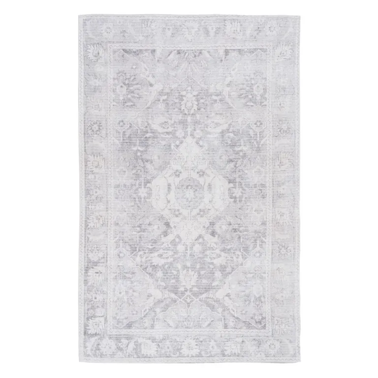 Teppich Grau Baumwolle 160 x 230 cm