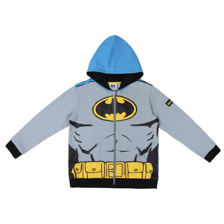 Batman Jungen Sweater mit Kapuze Grau
