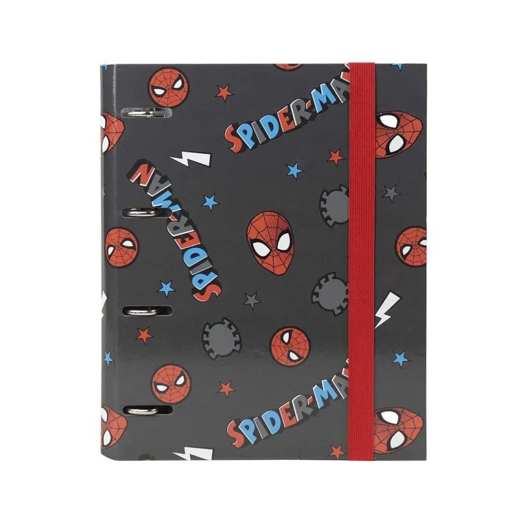 Spiderman Ringbuch A4 Schwarz (26 x 32 x 4 cm)