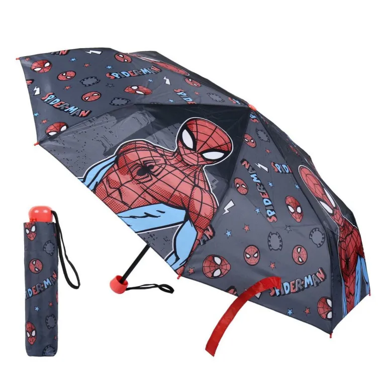 Spiderman Faltbarer Regenschirm Grau  92 cm