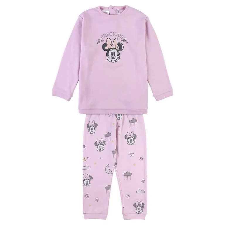 Minnie mouse Kinder Langarm Pyjama 2 Teiler Schlafanzug Nachtwsche Minnie Mouse rosa